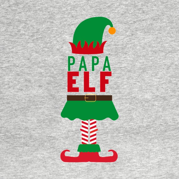 PAPA ELF Funny Christmas T-Shirt | Santa Christmas Shirt by Jkinkwell